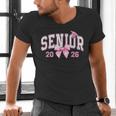 Senior 2026 Coquette Pink Bow Girls Class Of 2026 Graduation Men's V-Neck T-Shirt