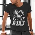 Senior Aunt Class Of 2026 Soccer Graduation Heart Men's V-Neck T-Shirt