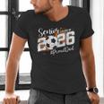 Senior Dad Class Of 2026 Soccer Ball Graduation Men's V-Neck T-Shirt