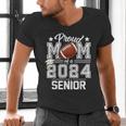 Senior Mom Class Of 2024 Football Proud Mom Graduation Men's V-Neck T-Shirt