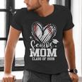 Senior Mom Class Of 2026 Baseball Graduation Heart Men's V-Neck T-Shirt