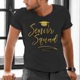Senior Squad Graduation With Golden Cap Team Men's V-Neck T-Shirt