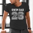 Senior Swim Dad 2026 Swimmer Swim Dad Senior Class Of 26 Men's V-Neck T-Shirt