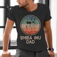 Shiba Inu Dog Vintage Shiba Inu Dad Men Women Men's V-Neck T-Shirt