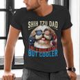 Shih Tzu Dad Like A Regular Dad But Cooler Dog Father's Day Men's V-Neck T-Shirt