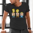 The Simpsons Father's Day Bart Lisa Maggie Dad Birthday Men's V-Neck T-Shirt