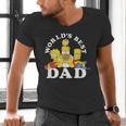 The Simpsons World's Best Dad Father's Day Group V2 Small Men's V-Neck T-Shirt The Simpsons World's Best Dad Father's Day Group V2 Small Men's V-Neck T-Shirt