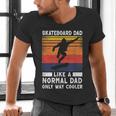 Skateboard Like A Normal Dad Vintage 80S 90S Retro Men's V-Neck T-Shirt