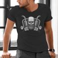 Skeleton Truck Driver Big Trucking Trucker Dad Men's V-Neck T-Shirt Skeleton Truck Driver Big Trucking Trucker Dad Men's V-Neck T-Shirt