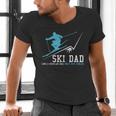 Ski Dad Winter Sports Skiing Father Men's V-Neck T-Shirt