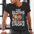 Sloth For Sloth Lover Men Women Kids Introvert Men's V-Neck T-Shirt