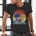 My Social Battery Is As Dead As My Dad Men's V-Neck T-Shirt My Social Battery Is As Dead As My Dad Men's V-Neck T-Shirt