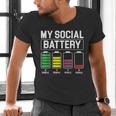 My Social Battery Introverted Low Energy Antisocial Men's V-Neck T-Shirt My Social Battery Introverted Low Energy Antisocial Men's V-Neck T-Shirt