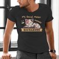 Social Meter Recharge Social Meter For Introverts Men's V-Neck T-Shirt Social Meter Recharge Social Meter For Introverts Men's V-Neck T-Shirt