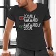 Socially Awkward Introvert Anxious Awkwardly Social Men's V-Neck T-Shirt