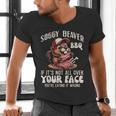 Soggy Beaver Bbq Barbecue Grill Master Humor Dad Men Men's V-Neck T-Shirt