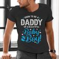 Soon To Be A Daddy Of A Baby Boy New Dad Expecting Father Men's V-Neck T-Shirt