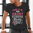 Soon To Be A Daddy Of A Beautiful Baby Girl New Dad T-Shirt Men's V-Neck T-Shirt