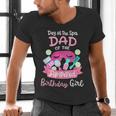 Spa Birthday Party Dad Of The Pampered Bday Girl Family Men's V-Neck T-Shirt