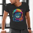 Space Cat Mom Cat Dad Men Women Kids Astronaut Space Men's V-Neck T-Shirt
