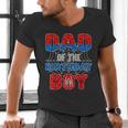 Spider Web Birthday Party Dad Of The Birthday Boy Men's V-Neck T-Shirt