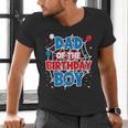 Spider Web Dad Of The Birthday Boy Men's V-Neck T-Shirt