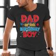 Spider Web Family Matching Dad Of The Birthday Boy Men's V-Neck T-Shirt Spider Web Family Matching Dad Of The Birthday Boy Men's V-Neck T-Shirt
