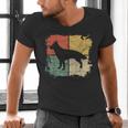 Square Retro German Shepherd Owner Dog Shepard Dad Mom Men's V-Neck T-Shirt