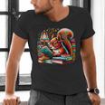 Squirrel Reading a Book Lover Bookworm Men's V-Neck T-Shirt