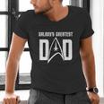 Star Trek Father's Day Galaxy's Greatest Dad Badge Men's V-Neck T-Shirt