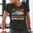 This Station Wagon Runs On Nostalgia Wagon Men's V-Neck T-Shirt