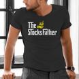 The Stocks Father Trader Dad Men's V-Neck T-Shirt The Stocks Father Trader Dad Men's V-Neck T-Shirt