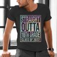 Straight Outta 10th Grade Class Of 2022 School Graduation Men's V-Neck T-Shirt