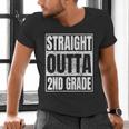 Straight Outta 2nd Grade Graduation Class 2025 Second Grade Men's V-Neck T-Shirt
