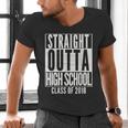 STRAIGHT OUTTA HIGH SCHOOL 2018 Grad Graduation Men's V-Neck T-Shirt