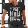 STRAIGHT OUTTA HIGH SCHOOL Graduation Class Of 2024 Senior Men's V-Neck T-Shirt