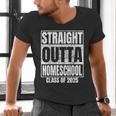 Straight Outta Homeschool Class 2025 Boys Kids Graduation Men's V-Neck T-Shirt