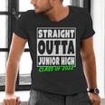 Straight Outta Junior High School Class Of 2022 Graduation Men's V-Neck T-Shirt