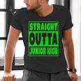 Straight Outta Junior High School Graduation T-Shirt Men's V-Neck T-Shirt