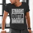Straight Outta Kindergarten Graduation 2025 Kinder Men's V-Neck T-Shirt