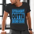 Straight Outta Second Grade Graduation Class Men's V-Neck T-Shirt