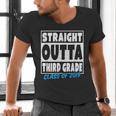 Straight Outta Third Grade Class Of 2019 Graduation Men's V-Neck T-Shirt