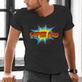 Super Dad Family Matching Superhero Comics Set Fathers Day Men's V-Neck T-Shirt