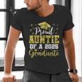 Super Proud Auntie Of 2025 Graduate Senior Graduation Family Men's V-Neck T-Shirt