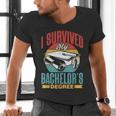 I Survived My Bachelor's Degree Party Bachelor Graduation Men's V-Neck T-Shirt