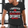 I Survived My Boyfriend's Bachelor's Degree Graduation Men's V-Neck T-Shirt