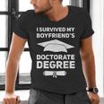 I Survived My Boyfriend's Doctorate Degree Graduation Men's V-Neck T-Shirt