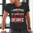 I Survived My Daughter's College Degree College Graduation Men's V-Neck T-Shirt