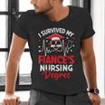 i Survived My Fiance's Nursing Degree Graduation Gifts Men's V-Neck T-Shirt