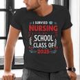 I Survived Nursing School Class Of 2025 Nurse Graduation Men's V-Neck T-Shirt